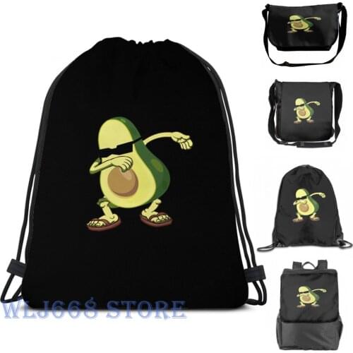 Funny print shoulder Bags women The Dabbing Avocado Plant Green Food Lover Funny Tee Single shoulder backpack travel men