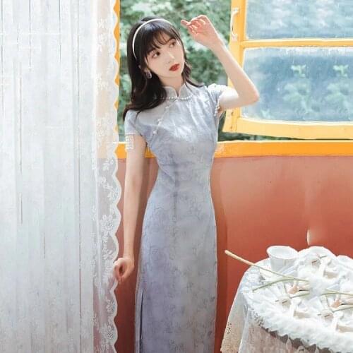 ZADILY Chinese Style Short Sleeve Women Floral embroidery Dress Elegant Sheath Tassel 2021 Summer Split Party Ladies Mid Dresses