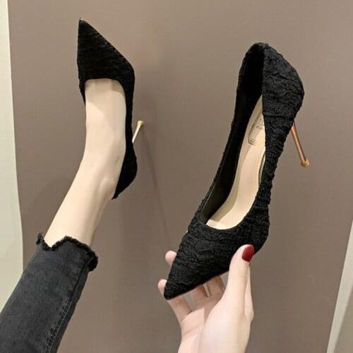 2021 Fashion Autumn New Small Fresh Net Red Girl Sexy High Heels Womens Shoes Stiletto Pointed Shoes Shoes Woman Heels