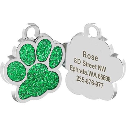 1pc Personalized Cat ID Tag Free Engraving For Kitten Collar Pet Charm Name Pendant Necklace Accessory