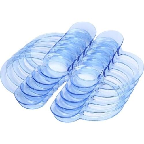 Dental Cheek Retractor Mouth Opener For Teeth Whitening Clear Blue C-shape 10 Pieces Dental Cheek Lip Retractor