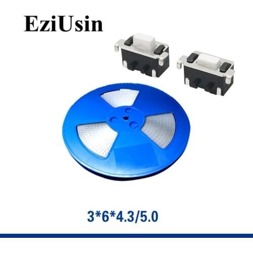 1000pcs In Tape One Reel TS-B010 Micro Switch 3*6*4.3/5.0 Tactile Tact Push Button Vertical SMT 2p 3x6x4.3