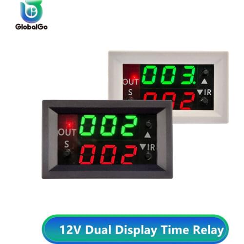 12V Delay Double Display Digital Time Relay Module Digital Time Delay Relay LED Display Cycle Timer Control Switch Module