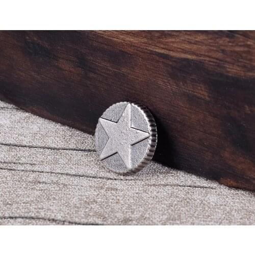 30pcs Engraved Star Leather Stud Tack Rivet spot stud for Bag Belt Hatband Leathercraft leather working