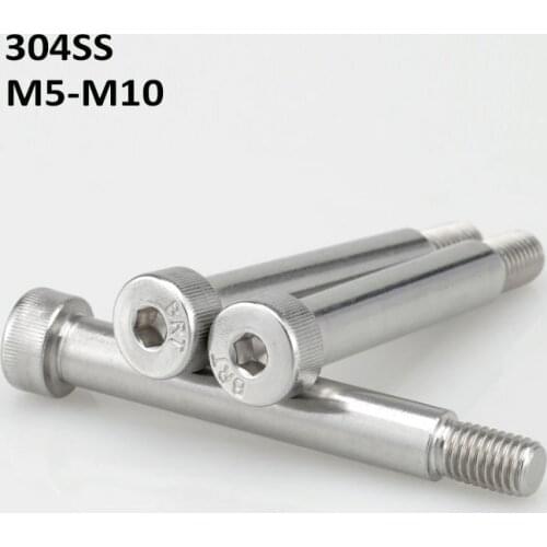 304 Stainless Steel Hex Hexagon Socket Cap Head Shoulder Screws Roller Bearing Bolt Convex Bolts M5 M6 M10