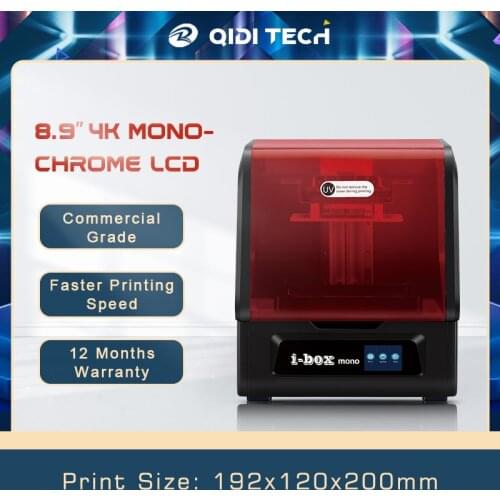 QIDI TECH i-Box UV Resin 3D Printer 8.9 inch 4K LCD, 3.5 inch Touch Screen, 192*120*200mm Large Build Volume