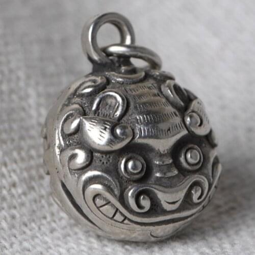 925 Jewelry Sterling Silver Vintage DIY Bells Brave Troops Pendant S925 Pixiu Charms Accessories Silver-925-jewelry Thai Amulet