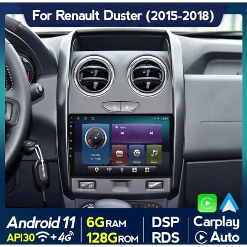 DSP RDS Android 11 Car Radio For Renault Duster 2015-2018 Wireless Carplay Auto Multimedia Player Stereo Receiver Wifi GPS Navi