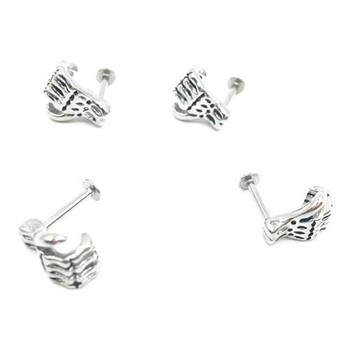 Free shippment 50pcs Body Jewelry 16G Punk Hip stainless steel Lip/Labret Bar Helix Bar Body Piercing HOT