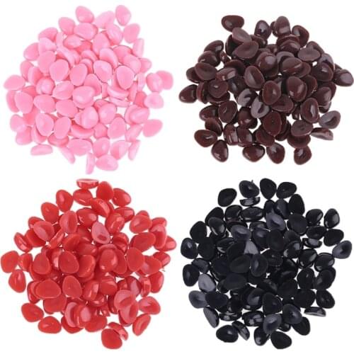 100pcs Plastic Safety Eyes and Noses Colorful Safety Nose Multiple Sizes for Doll Plush Animal and Teddy Bear Craft Making