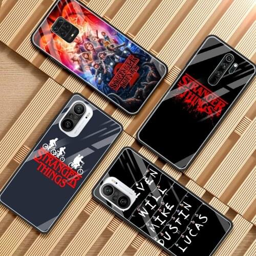 Stranger Things Phone Case For Redmi K40 Pro Plus K30 K20 Note 10 9s 9 8 Pro 9s 9a 9c 8a Glass Bumper Fundas Smartphone