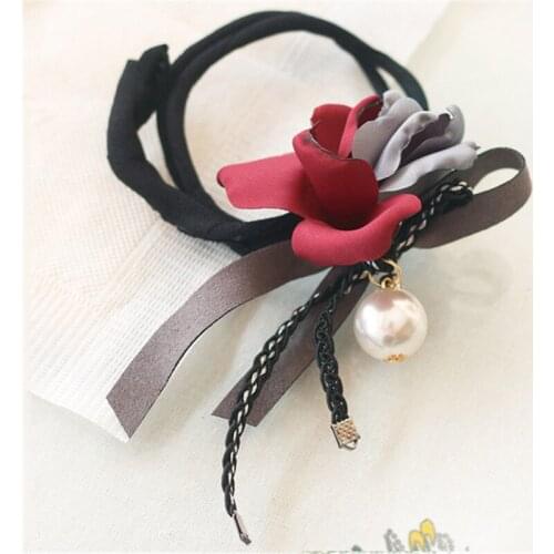 Flower Hair Accessories Girl Donut Device Quick Messy Women Pearl Hair Bands French DIY Hairstyle Headband Tools