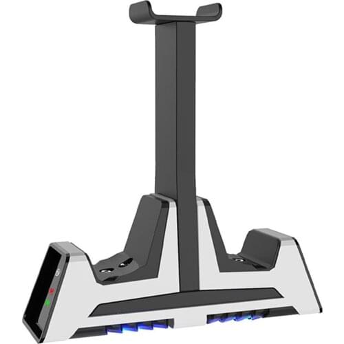 Gamepad Charging Holder with Headphone Stand LED Charging Dock Station for Sony PS5/PS4/Switch Pro/Xbox One Game Controller
