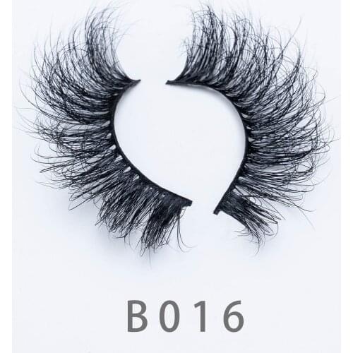 25mm 5D B16 Long Fluffy Mink Lashes Natural Wispy Dramatic Volume 3D Fake Mink Lashes Extension 6D Cruelty-Free Eyelashes