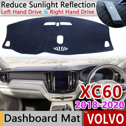 For VOLVO XC60 2018 2019 2020 Anti-Slip Mat Dashboard Cover Pad Sunshade Dashmat Protect Carpet Anti-UV Dash Car Accessories Rug