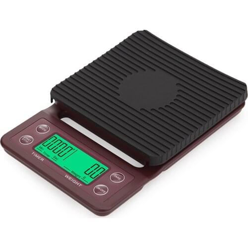 3kg/0.1g 5kg/0.1g Portable Drip Coffee Scale With Timer Electronic Digital Kitchen Scale High Precision LCD Electronic Scales