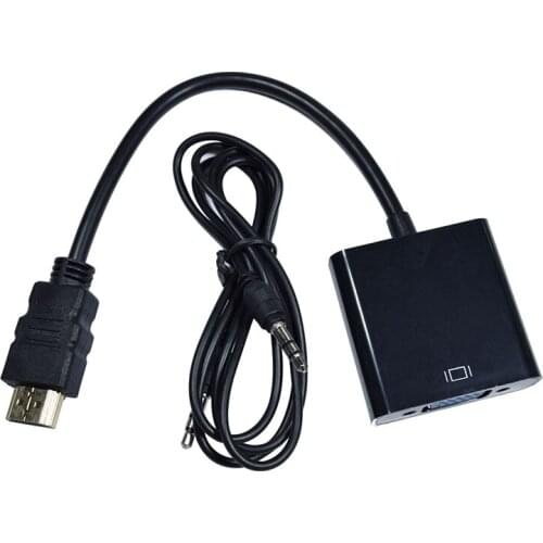 HDMI-compatible to VGA Cable Male To Female HDMI-compatible TO VGA Converter 1080P Digital to Analog Video Audio For Tablet
