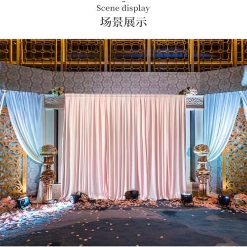 Ice Silk Chiffon Wedding Backdrops Panels Hanging Curtains Party Backdrop Wedding Decoration Drape Big Events Background Cloth