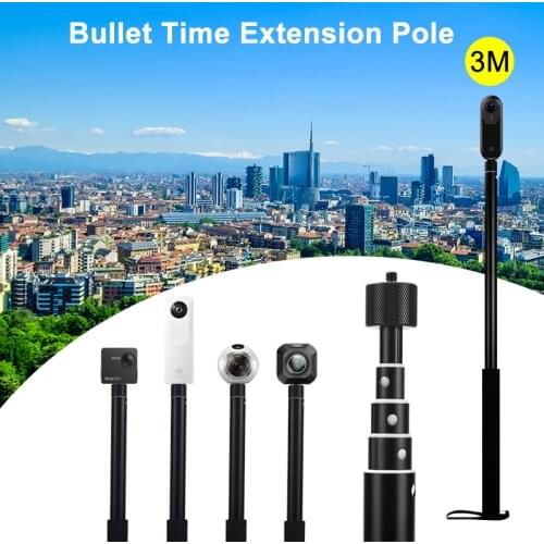 3M Monopod Selfie Stick for Insta360 One X2 OSMO Action/OSMO Pocket/Gopro Hero 7 6 5 Sjcam Camera Accessories 3m Selfie Stcik