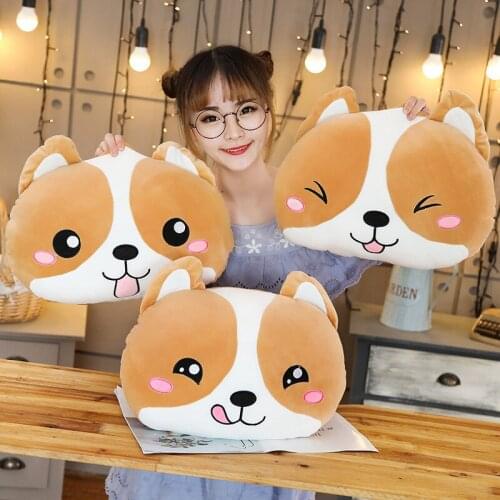 1pc soft Cute Shiba Inu Plush Toy Dog Pillow Keji Doll Doll Sofa Home Cushion Tapestry Animal Blanket Warm blanket