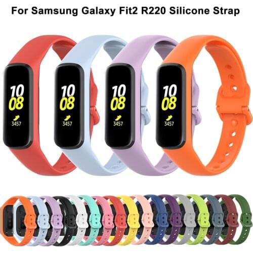 Soft Silicone Sport Band Straps For Samsung Galaxy Fit 2 SM-R220 Bracelet Replacement Watchband For Samsung Galaxy Fit2 Correa