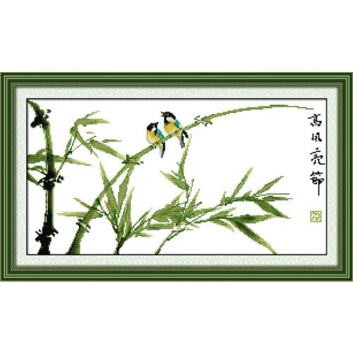 Straight bambaoo cross stitch kit flower 18ct 14ct 11ct count printed canvas stitching embroidery DIY handmade needlework