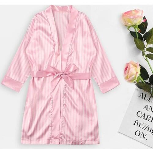 Solid Satin Silk Pajamas Plus Size Women Nightdress Pink Lingerie Robes Underwear Mujer Sensual Sleepwear Sexy 2021