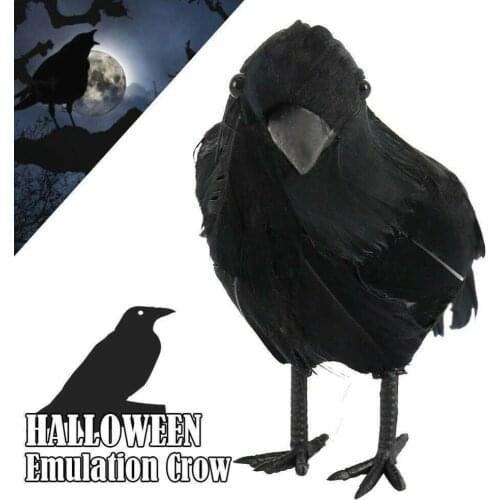 Feather Crow Black Crow Props Feather Bird Halloween Ghost Festival Supplies Christmas Decoration
