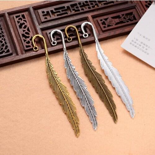 Feather Bookmarks Party Favors Jewelry Making Findings Wedding Gift Giveaways 11.6cm (4 5/8") long LX6705