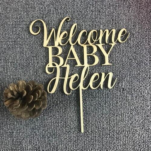 Personalized Welcome Oh Baby Cake Topper,Custom name for Baby Cake Topper,Unique Cake Topper for Kids Birthday Baby Shower decor