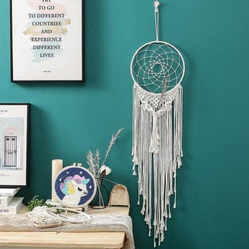 HOT Nordic Hand-woven Tapestry Pendant Bohemian Dream Catcher Ornament Wall Hanging Shooting Prop Tapestry Wall Hanging Boho