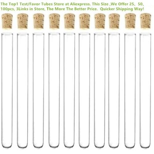 50pcs 15x100mm 11ml Wedding favor Plastic Test Tube with Cork Transparent Favor de la boda All Size Available In Store