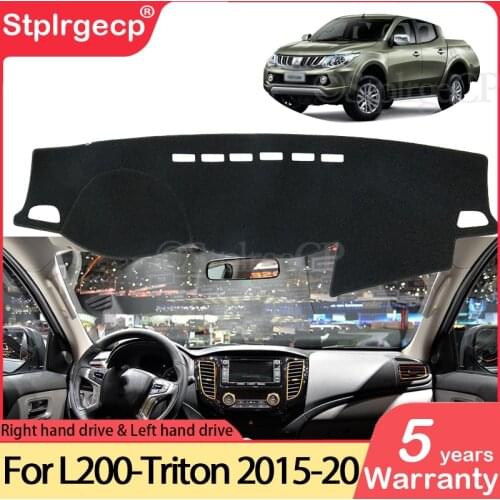 For Mitsubishi L200 Triton Strada Strakar Barbarian Fiat Fullback RAM Anti-Slip Mat Dashboard Cover Sunshade Dashmat Accessories