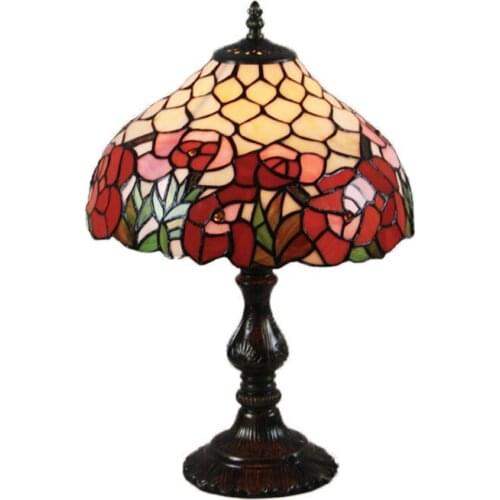 Mediterranean Decor Turkish Mosaic Lamps E27 Stained Glass Lampshade Bedroom Bedside Vintage Table Lamp Light Fixtures