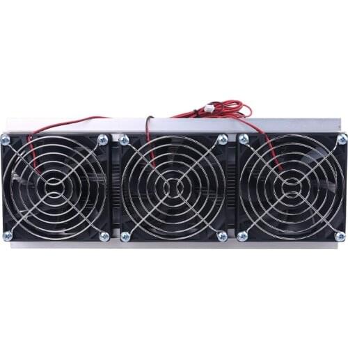 TEC Electron Semiconductor Refrigeration Cooler Triple Fan Thermoelectric Module Kit DIY Peltier