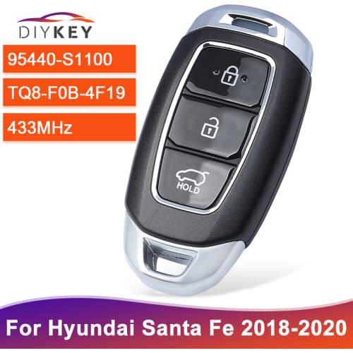 DIYKEY 95440-S1100 FCC: TQ8-F0B-4F19 for Hyundai Santa Fe 2018 2019 2020 433MHz HITAG3 NCF29A3X 47 Chip Smart Remote Car Key