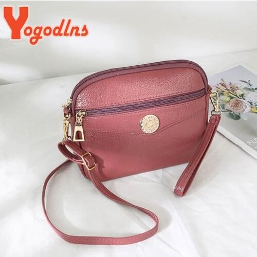 Yogodlns Soft PU Leather Womens Handbag Fashion Small Crossbody Bag Large Capacity Simple Shoulder Bag Design Messenger Purse