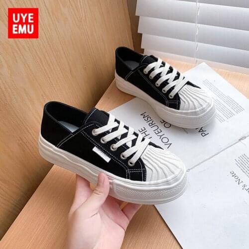 UYEEMU Shell Toe Canvas Shoes Women 2021 New Fashion Net Red Design Sense Dissolving Wild Retro Casual Running Shoes Size 35-40