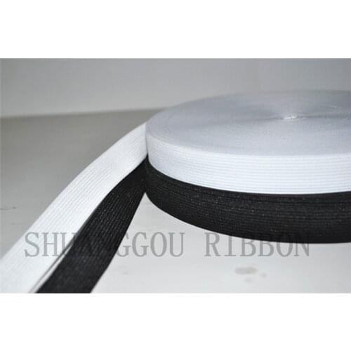 1/2''(12mm) 10meters Braided Elastic Cord.white