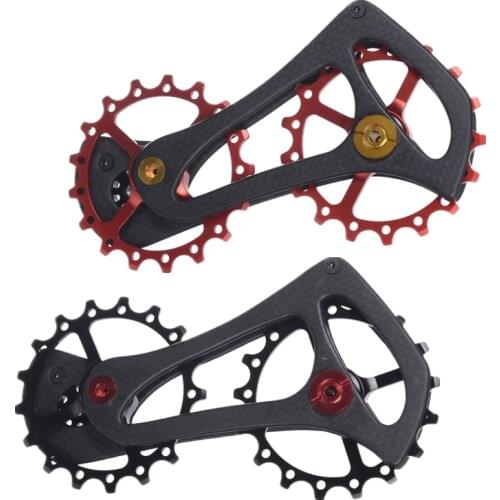 17T Carbon Fiber Ceramic Bearing Bicycle Rear Derailleur Pulleys Jockey MTB Guide Wheel For Shimano Tiagra 4600/4700/5700/5800