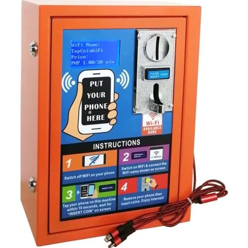 2021 New Design Product Coin-operated WiFi Hotspot with Charging Cable Maquinas Charge WiFi Vending Machine