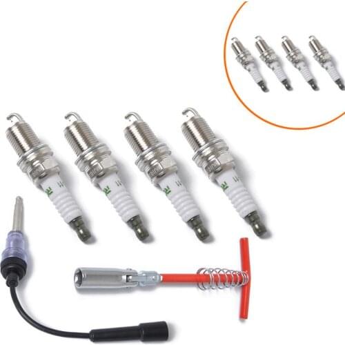 4Pcs OE 90919-01210 Bipolar platinum spark plug With removal tool For Toyota Lexus / Camry / RAV4, gift kit