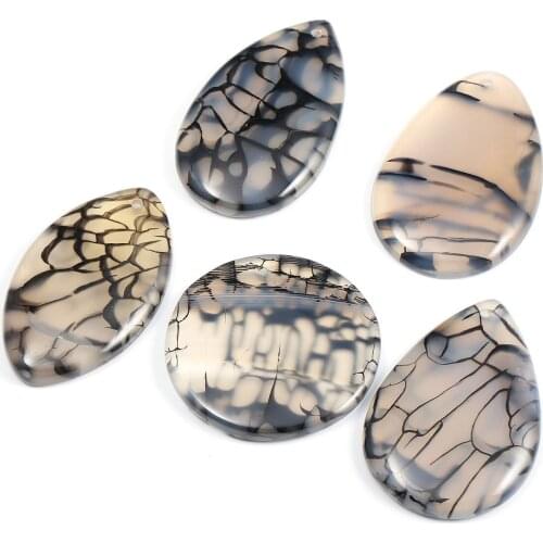 5pcs/pack New Fashion 40-60mm Natural Semi-precious Stone Pendant Agate Crack Agate Pendant Small Irregular Necklace Pendant