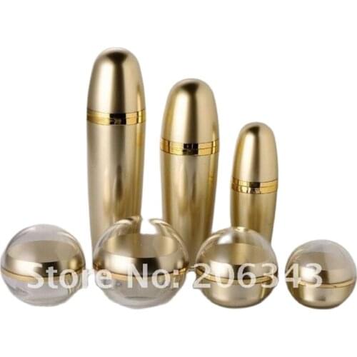 50G gold acrylic ball shape cream bottle,cosmetic container,,cream jar,Cosmetic Jar,Cosmetic Packaging