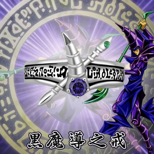 Anime Yu-gi-oh! Yugi Muto Atem Dark Black Magician Ring Fashion 925 Sterling Silver Rings Cosplay Props Jewelry Daily Cos Gift