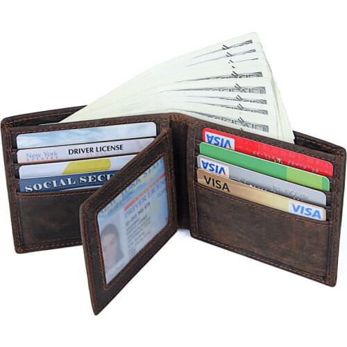 MAHEU Smooth Genuine Leather Woman Short Wallet For Credit Card Passport Dollar Purse Wallets Retail Wholesale Large Stocks