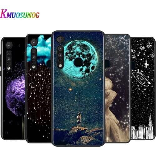 Black White Art Matte For Motorola G9 G8 G Stylus Power One Fusion Hyper Edge E7 E6 5G Plus Play Lite Silicone Phone Case
