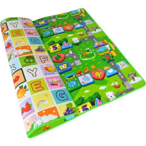 Baby Crawling Play Mat 200*180*0.5cm Double Surface Educational Alphabet Animal Rug Children Waterproof Carpet Developing Pad