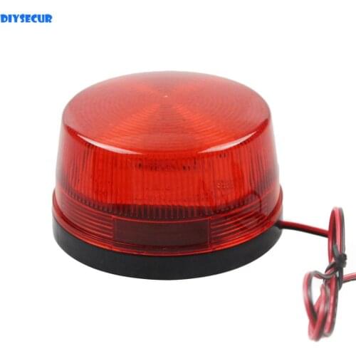DIYSECUR 5pcs/lot 12V Security Alarm Strobe Signal Warning Siren Red LED Lamp Flashing Light