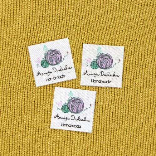 96pieces Custom Ironing Labels, Personalized Brand , Logo or Text, Clothing Labels, iron on, Square, frame (YT146)